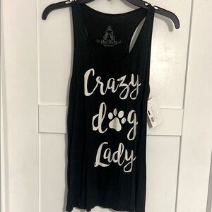 Varga Black Crazy Dog Lady Tank SZ MED